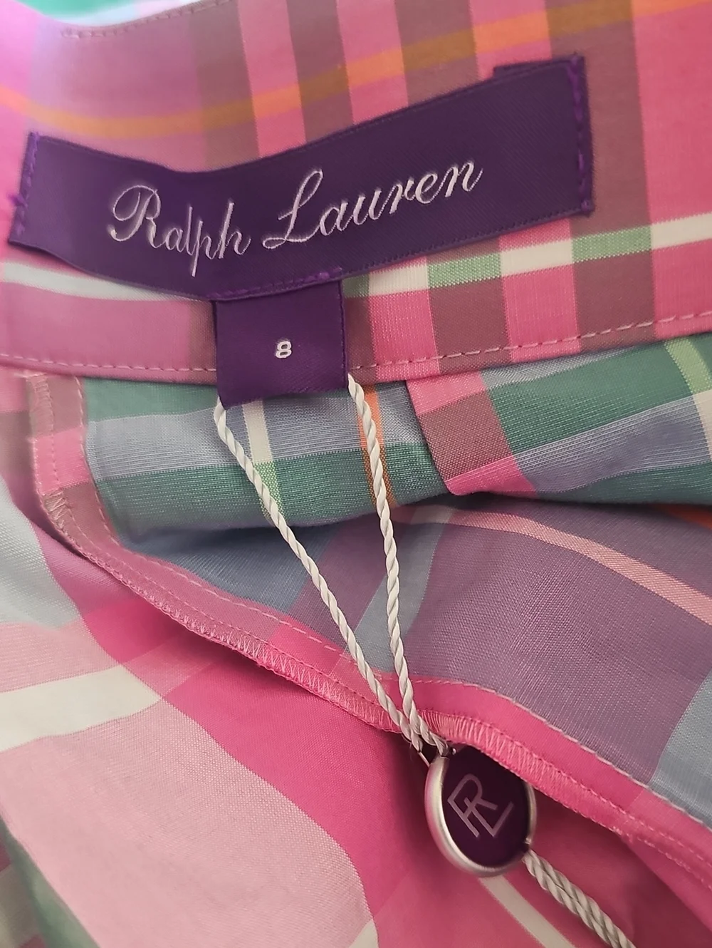 Ralph Lauren Purple Label Madras Plaid Maxi Skirt - Picture 6 of 8